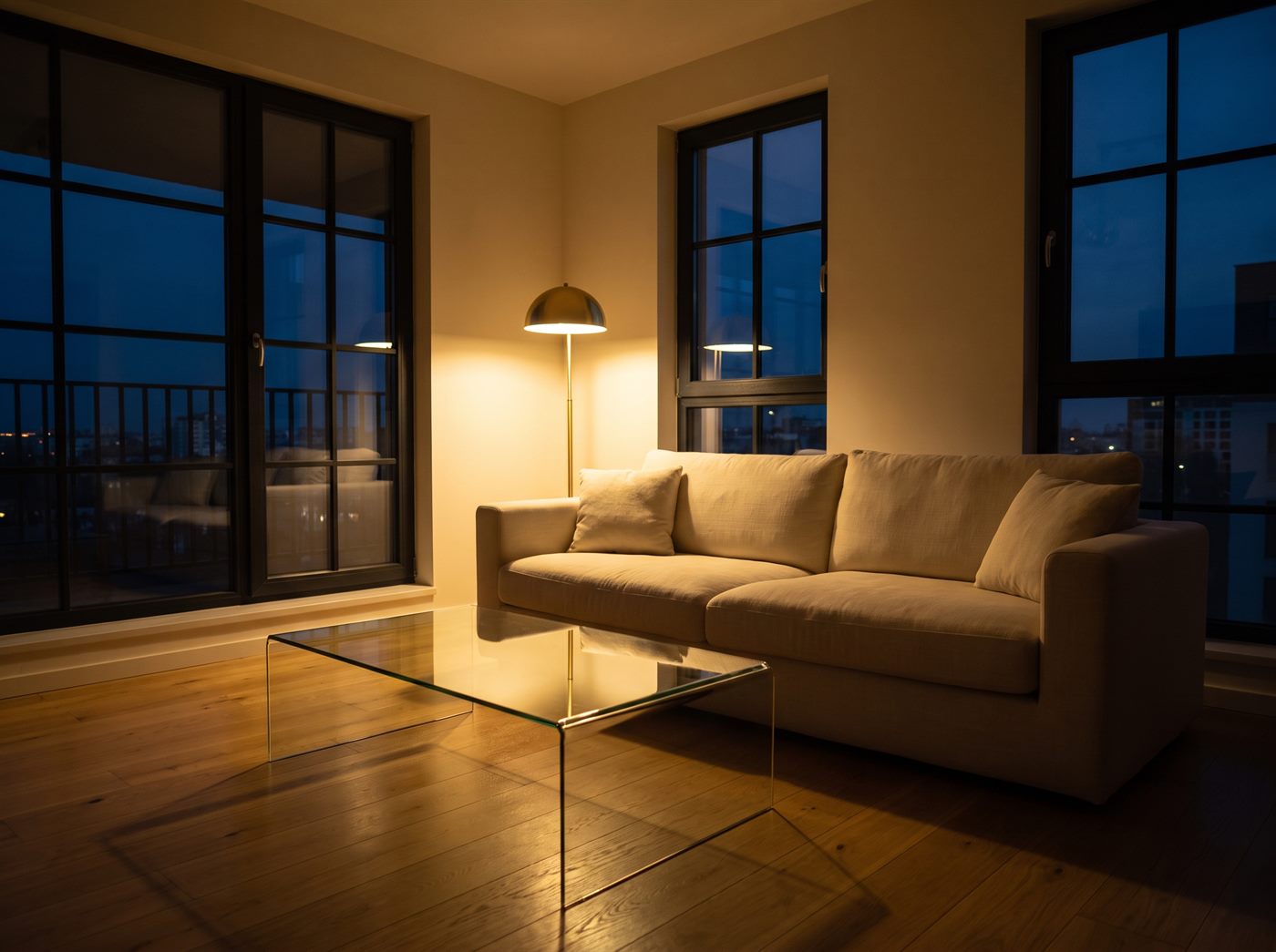 Living de apartament luminos, curățat impecabil